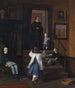 La femme et les enfants af kunstneren i Charlottenborgs atelier - Wilhelm Marstrand — visning af kunstværket