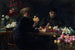 Dames ved et blomsterbord - Wilhelm Peters Source: Tableau Dames à une table de fleurs - Wilhelm Peters | Reproduction — visning af kunstværket