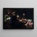Dames ved et blomsterbord - Wilhelm Peters Source: Tableau Dames à une table de fleurs - Wilhelm Peters | Reproduction — indrammet kunstværk på væggen