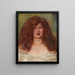 Tête de fille aux cheveux ébouriffés I - Wilhelm Trübner — indrammet kunstværk på væggen