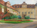 Schlohof i Baden-Baden i september - Wilhelm Trübner — visning af kunstværket