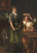 Lansquenet drikker med tjenestepige - Wilhelm Trübner — visning af kunstværket