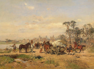 Wilhelm Velten - Achsbruch auf der Strae nach Rothenburg.webp