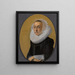 Portrait af en kvinde - Willem Cornelisz. Duyster — indrammet kunstværk på væggen