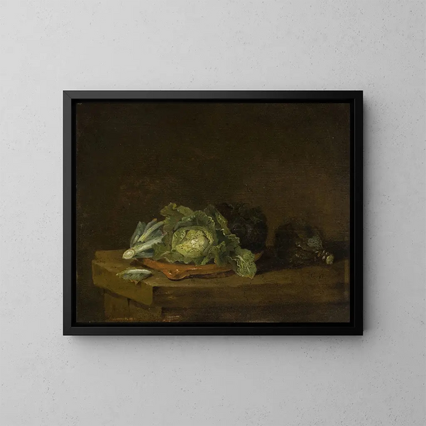 Choux sur une table - Willem Kalf — indrammet kunstværk på væggen
