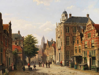 Vue d'une ville hollandaise en été - Willem Koekkoek — visning af kunstværket