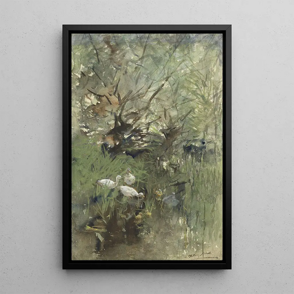 Willem Maris - Eenden onder wilgen.webp