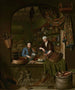 Reproduktion af maleriet En købmandsbutik - Willem van Mieris