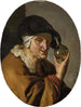 En gammel kvinde med en urinbeholder Svindleren - Willem van Mieris — visning af kunstværket