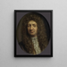 Portrait af en mand - Willem van Mieris — indrammet kunstværk på væggen
