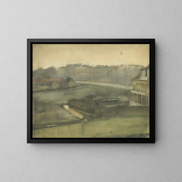 Vue près du parc Oosterpark à Amsterdam - Willem Witsen — indrammet kunstværk på væggen