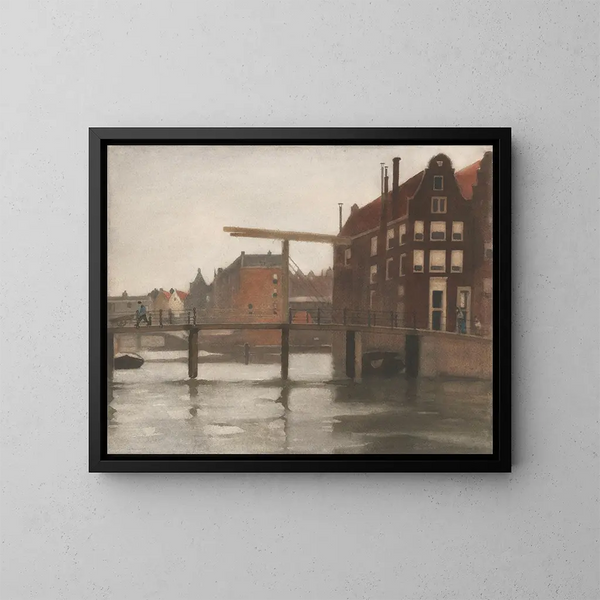 Vue d'Uilenburg à Amsterdam - Willem Witsen — indrammet kunstværk på væggen