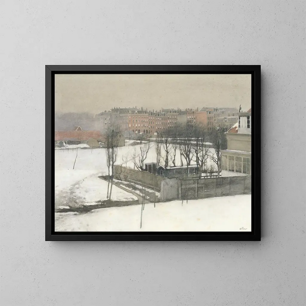 Vue du parc oriental sous la neige - Willem Witsen — indrammet kunstværk på væggen