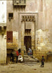 La cour d'une maison i Kairo - Willem de Famars Testas — visning af kunstværket