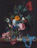 blomsterstilleben med et ur - Willem van Aelst — visning af kunstværket