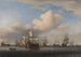 engelske skibe fanget efter fire-dages slaget - Willem van de Velde den Yngre — visning af kunstværket
