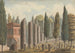 Cimetière entouré de colonnes en ruine et de pins, Turquie - Willey Reveley — visning af kunstværket