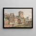 Porte i en bymur med tårne - Willey Reveley — indrammet kunstværk på væggen