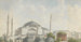 Vue af kupler og spirene på Hagia Sophia i Istanbul - Willey Reveley — visning af kunstværket