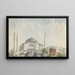 Vue af kupler og spirene på Hagia Sophia i Istanbul - Willey Reveley — indrammet kunstværk på væggen