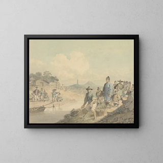William Alexander - View in China Figures with Pagoda and Mountain.webp