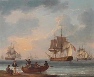 William Anderson - Sailors Pushing Off From Shore To Join The Fleet.webp