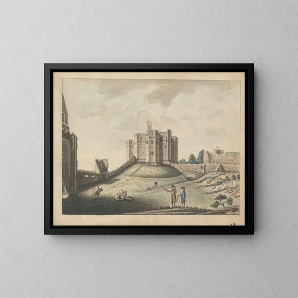 Château de Warkworth, Northumberland - William Beilby — indrammet kunstværk på væggen