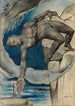 Antée, der afleverer Dante og Virgilio i den sidste cirkel af Helvede - William Blake — visning af kunstværket