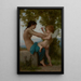 En ung pige, der forsvarer sig mod Eros - William Bouguereau — indrammet kunstværk på væggen