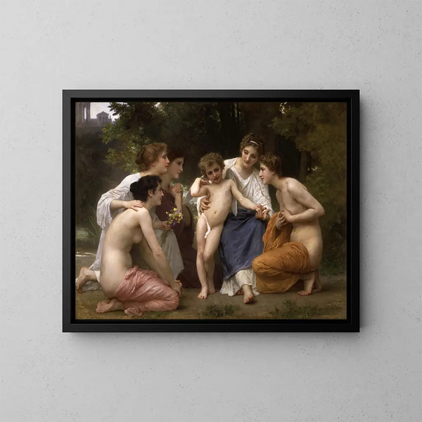 Beundring - William Bouguereau — indrammet kunstværk på væggen