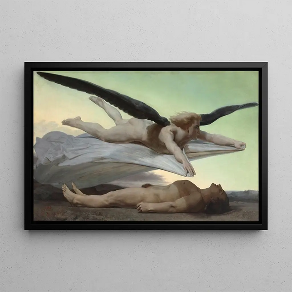 L'Lighed foran døden - William Bouguereau — indrammet kunstværk på væggen