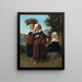Fouesnant-pigerne, der vender tilbage fra markedet - William Bouguereau — indrammet kunstværk på væggen