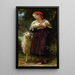 L'Agneau nyfødte - William Bouguereau — indrammet kunstværk på væggen