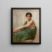 Refleksion - William Bouguereau — indrammet kunstværk på væggen
