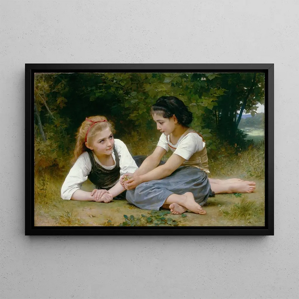 Les cueilleuses de noix - William Bouguereau — indrammet kunstværk på væggen