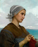 Tricoteuse Bretonne - William Bouguereau — visning af kunstværket