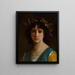 Head of an Italian Girl with a Laurel Wreath - William Bouguereau — indrammet kunstværk på væggen
