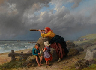William Bromley - Awaiting The Return Of Fishing Boats.webp