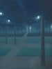 Nocturne ved Royal Park i Bruxelles - William Degouve de Nuncques — visning af kunstværket