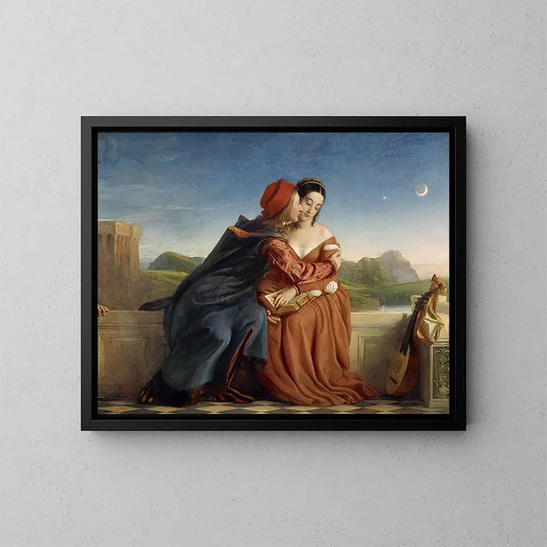 Francesca da Rimini - William Dyce — indrammet kunstværk på væggen