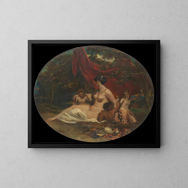 Allegori - William Etty — indrammet kunstværk på væggen