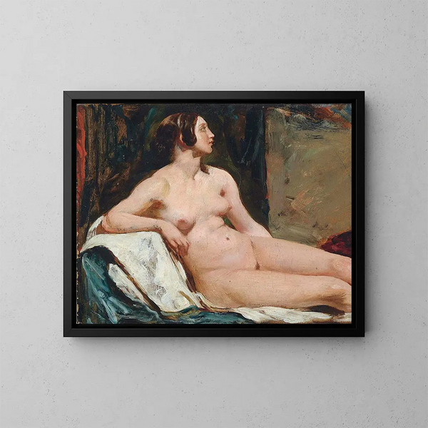 Kvindeligt maleri - William Etty — indrammet kunstværk på væggen