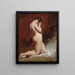 Nu på knæ - William Etty — indrammet kunstværk på væggen
