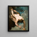 Manlius jeté du rocher - William Etty — indrammet kunstværk på væggen