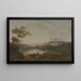 Vue d'un lac avec des pêcheurs - William Groombridge — indrammet kunstværk på væggen