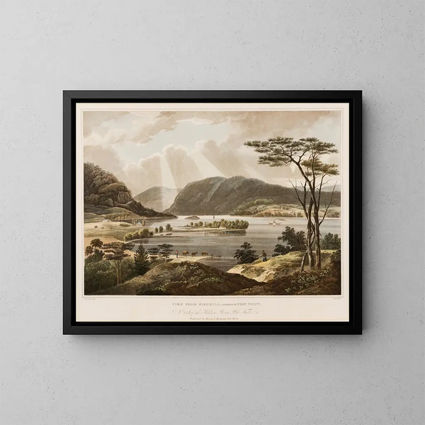 Vue de Fishkill vers West Point - William Guy Wall — indrammet kunstværk på væggen