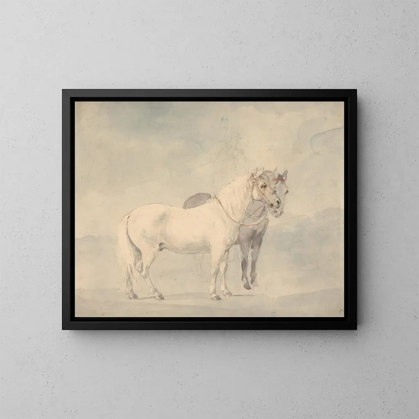 Les poneys de William Beckford - William Hamilton — indrammet kunstværk på væggen