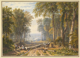 William Havell - Woodcutters at Park Place Henley the River Thames Beyond.webp