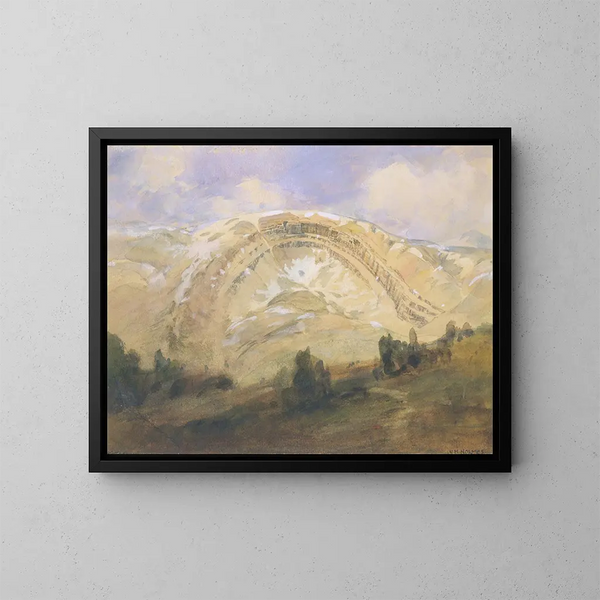 Strates pliées, un grand arc géologique, Colorado - William Henry Holmes — indrammet kunstværk på væggen