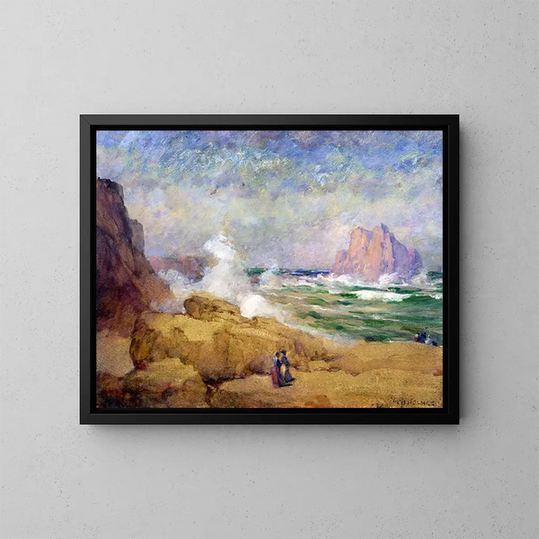 På Californiens kyst - William Henry Holmes — indrammet kunstværk på væggen